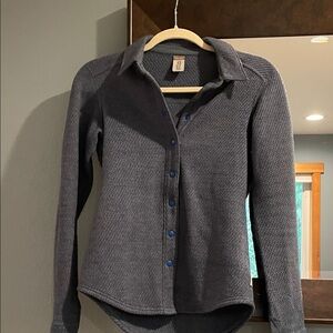 Stio navy Button-Down Shirt with Blue Accents